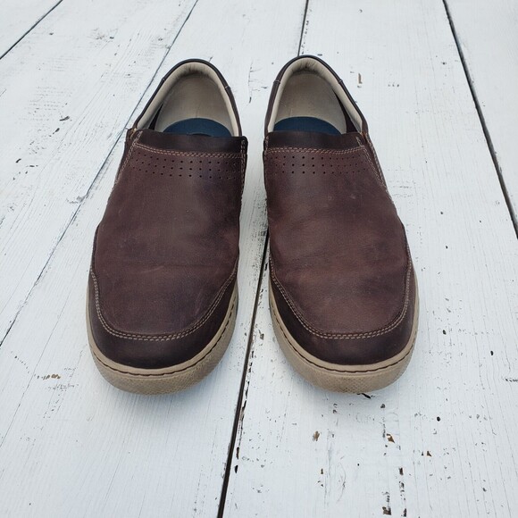 Clarks Bradley Step Plus Men's Loafers 13 Brown Leather Slip On Loafer EXCELLENT - Picture 3 of 5